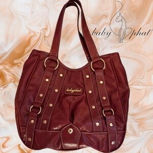 Baby Phat Burgundy Tote Bag